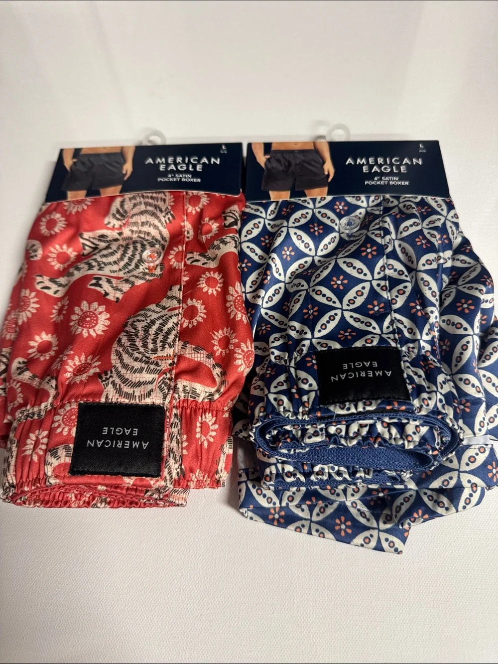 Satin Boxers Mens Large 2 Pack American Eagle